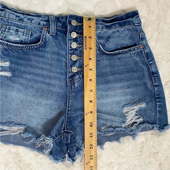 YMI Dream Authentic Denim Shorts Size 7/28 Distressed Y2K Jean Shorts Summer - Picture 9 of 9